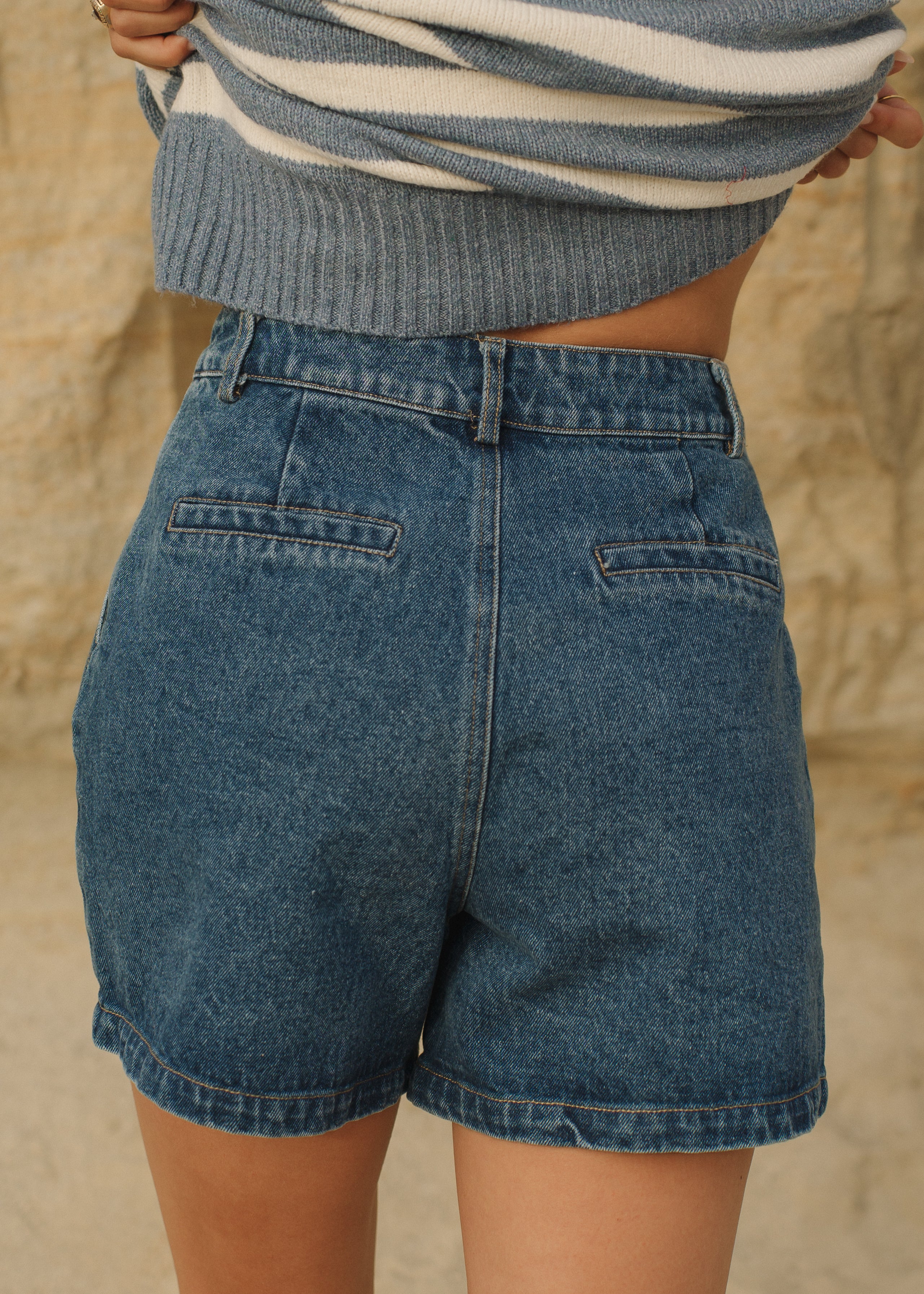 Capri Denim Shorts