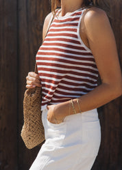 Anchor Drop Striped Tank