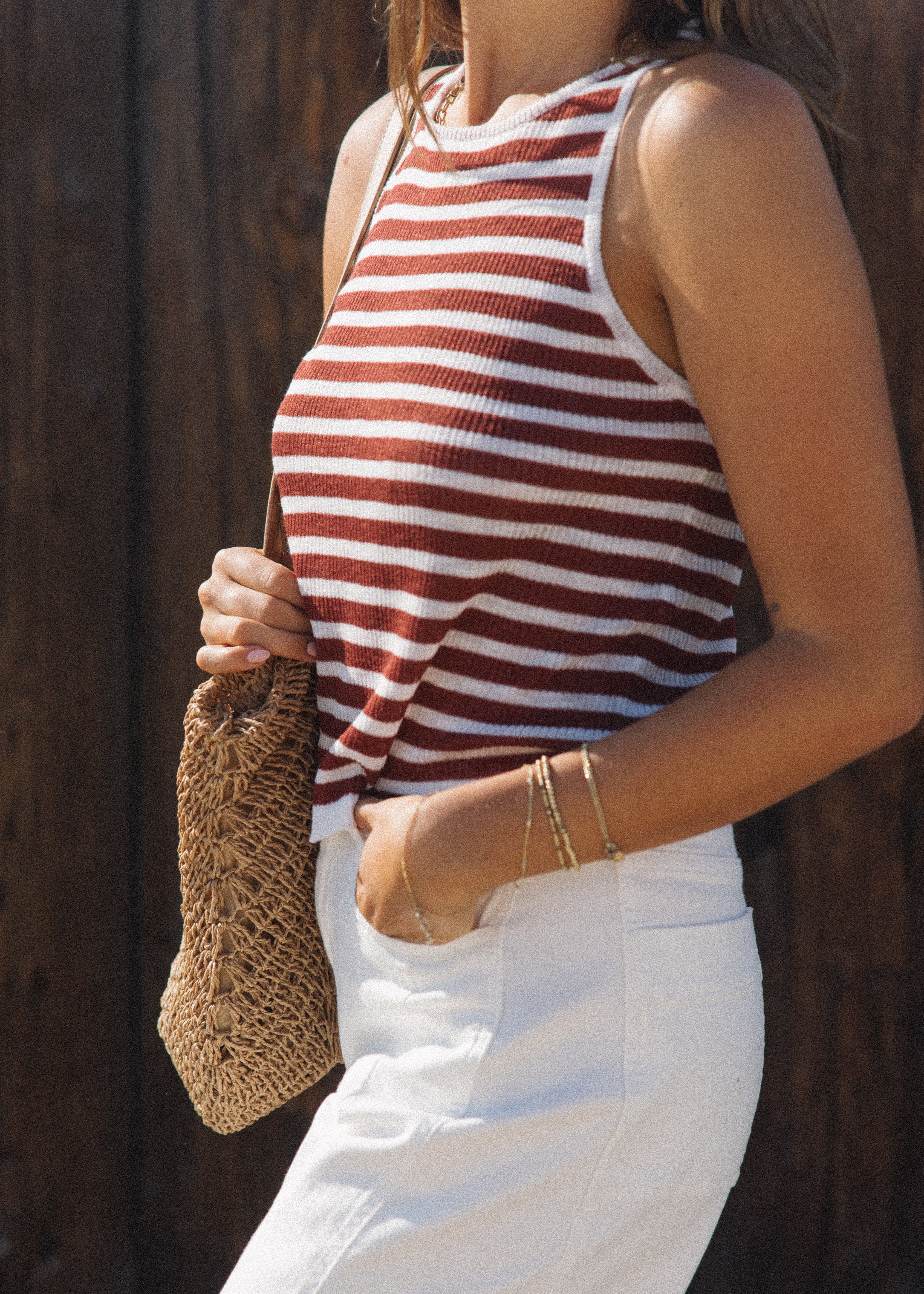 Anchor Drop Striped Tank